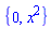 {0, x^2}