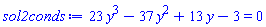 23*y^3-37*y^2+13*y-3 = 0