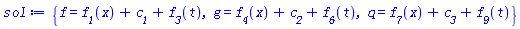 {f = f__1(x)+c__1+f__3(t), g = f__4(x)+c__2+f__6(t), q = f__7(x)+c__3+f__9(t)}