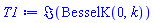 Im(BesselK(0, k))