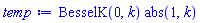BesselK(0, k)*abs(1, k)