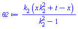 k[2]*(x*k[2]^2+t-x)/(k[2]^2-1)