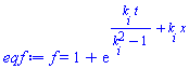 f(x, t) = 1+exp(k[i]*t/(k[i]^2-1)+k[i]*x)