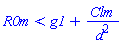 R0m < g1+Clm/d^2