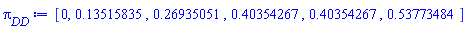 [0, .13515835, .26935051, .40354267, .40354267, .53773484]