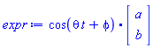 cos(t*theta+phi).Matrix(%id = 36893628100656344948)