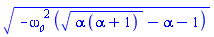 (-omega__0^2*((alpha*(alpha+1))^(1/2)-alpha-1))^(1/2)