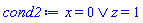 Or(x = 0, z = 1)