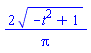 2*(-t^2+1)^(1/2)/Pi