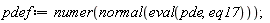 pdef := numer(normal(eval(pde, eq17)))