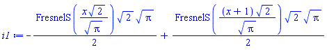 -(1/2)*FresnelS(x*2^(1/2)/Pi^(1/2))*2^(1/2)*Pi^(1/2)+(1/2)*FresnelS((x+1)*2^(1/2)/Pi^(1/2))*2^(1/2)*Pi^(1/2)