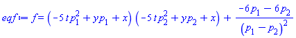 f(x, y, t) = (-5*t*p[1]^2+y*p[1]+x)*(-5*t*p[2]^2+y*p[2]+x)+(-6*p[1]-6*p[2])/(p[1]-p[2])^2