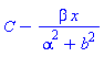 C-beta*x/(alpha^2+b^2)
