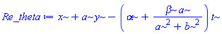 x+a*y-(alpha+beta*a/(a^2+b^2))*t