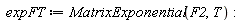 expFT := MatrixExponential(F2, T)