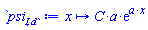 proc (x) options operator, arrow; C*a*exp(a*x) end proc