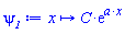 proc (x) options operator, arrow; C*exp(a*x) end proc