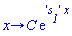 proc (x) options operator, arrow; C*exp('s__1'*x) end proc