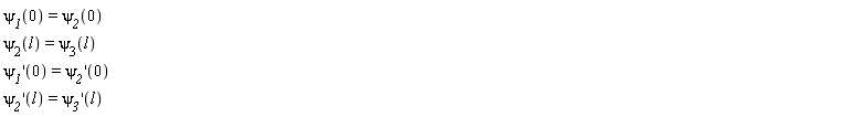 `&psi;__1`(0) = `&psi;__2`(0)*`&psi;__2`(l) and `&psi;__2`(0)*`&psi;__2`(l) = `&psi;__3`(l)*(D(`&psi;__1`))(0) and `&psi;__3`(l)*(D(`&psi;__1`))(0) = (D(`&psi;__2`))(0)*(D(`&psi;__2`))(l) and (D(`&psi;__2`))(0)*(D(`&psi;__2`))(l) = (D(`&psi;__3`))(l)