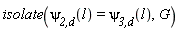 isolate(`&psi;__2,d`(l) = `&psi;__3,d`(l), G)