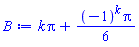 k*Pi+(1/6)*(-1)^k*Pi