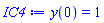 y(0) = 1