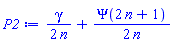 (1/2)*gamma/n+(1/2)*Psi(2*n+1)/n