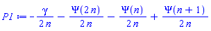 -(1/2)*gamma/n-(1/2)*Psi(2*n)/n-(1/2)*Psi(n)/n+(1/2)*Psi(n+1)/n