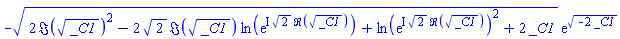 -(2*Im(_C1^(1/2))^2-2*2^(1/2)*Im(_C1^(1/2))*ln(exp(I*2^(1/2)*Re(_C1^(1/2))))+ln(exp(I*2^(1/2)*Re(_C1^(1/2))))^2+2*_C1)^(1/2)*exp((-2*_C1)^(1/2))