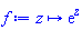 proc (z) options operator, arrow; exp(z) end proc
