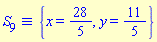 `&equiv;`(S[9], {x = 28/5, y = 11/5})
