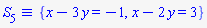 `&equiv;`(S[5], {x-3*y = -1, x-2*y = 3})