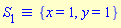 `&equiv;`(S[1], {x = 1, y = 1})