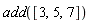 add([3, 5, 7])