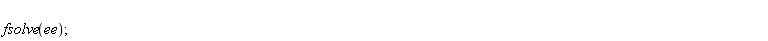 fsolve(ee)