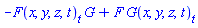 -(diff(F(x, y, z, t), t))*G(x, y, z, t)+F(x, y, z, t)*(diff(G(x, y, z, t), t))