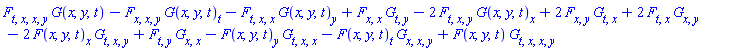 (diff(diff(diff(diff(F(x, y, t), t), x), x), y))*G(x, y, t)-(diff(diff(diff(F(x, y, t), x), x), y))*(diff(G(x, y, t), t))-(diff(diff(diff(F(x, y, t), t), x), x))*(diff(G(x, y, t), y))+(diff(diff(F(x, y, t), x), x))*(diff(diff(G(x, y, t), t), y))-2*(diff(diff(diff(F(x, y, t), t), x), y))*(diff(G(x, y, t), x))+2*(diff(diff(F(x, y, t), x), y))*(diff(diff(G(x, y, t), t), x))+2*(diff(diff(F(x, y, t), t), x))*(diff(diff(G(x, y, t), x), y))-2*(diff(F(x, y, t), x))*(diff(diff(diff(G(x, y, t), t), x), y))+(diff(diff(F(x, y, t), t), y))*(diff(diff(G(x, y, t), x), x))-(diff(F(x, y, t), y))*(diff(diff(diff(G(x, y, t), t), x), x))-(diff(F(x, y, t), t))*(diff(diff(diff(G(x, y, t), x), x), y))+F(x, y, t)*(diff(diff(diff(diff(G(x, y, t), t), x), x), y))