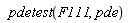 pdetest(F111, pde)