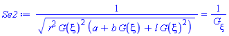 1/(r^2*G(xi)^2*(a+b*G(xi)+l*G(xi)^2))^(1/2) = 1/(diff(G(xi), xi))
