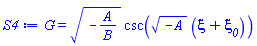 G(xi) = (-A/B)^(1/2)*csc((-A)^(1/2)*(xi+xi__0))