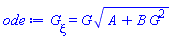 diff(G(xi), xi) = G(xi)*(A+B*G(xi)^2)^(1/2)