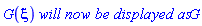 G(xi)*`will now be displayed as`*G