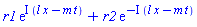 r1*exp(I*(l*x-m*t))+r2*exp(-I*(l*x-m*t))