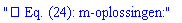 "? Eq. (24): m-oplossingen:6""