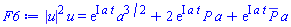 abs(u(x, t))^2*u(x, t) = exp(I*a*t)*a^(3/2)+2*exp(I*a*t)*P(x, t)*a+exp(I*a*t)*conjugate(P(x, t))*a