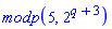 modp(5, 2^(q+3))