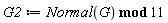 G2 := `mod`(Normal(G), 11)