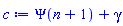 Psi(n+1)+gamma