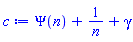 Psi(n)+1/n+gamma