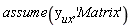 assume(y__ux, 'Matrix')